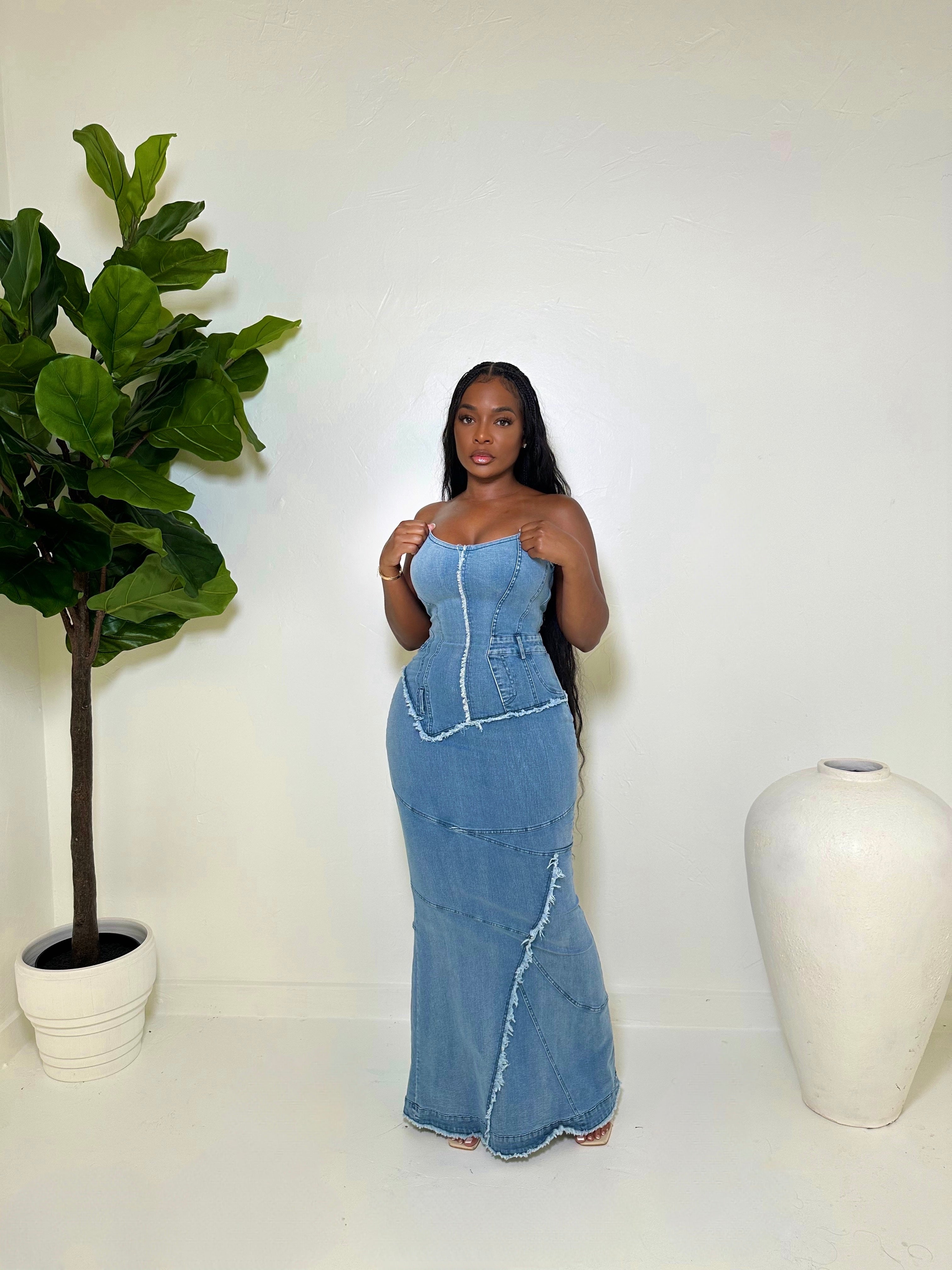 Denim Maxi Dress