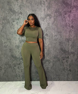 Olive Boot pant set