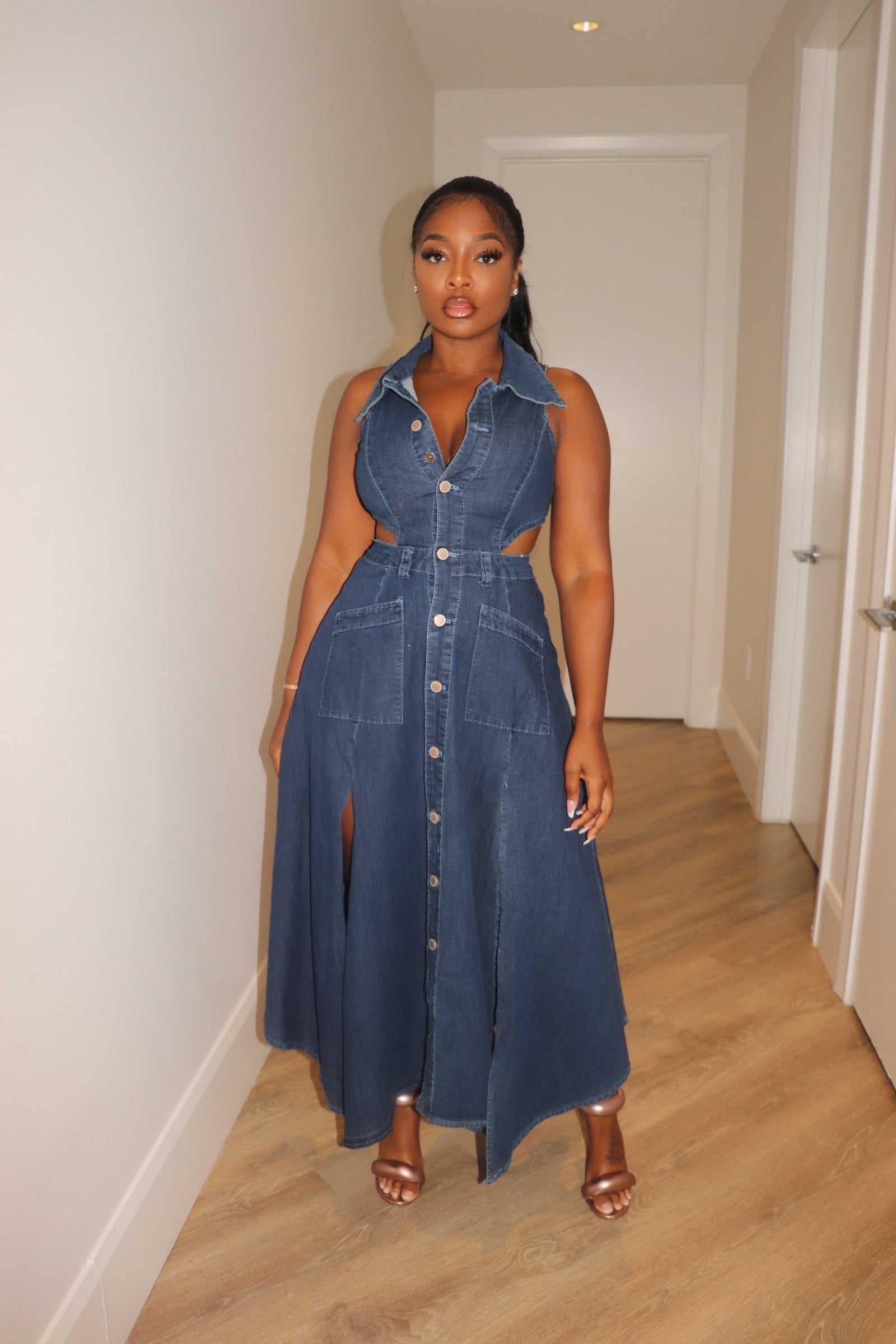 boutique denim dress