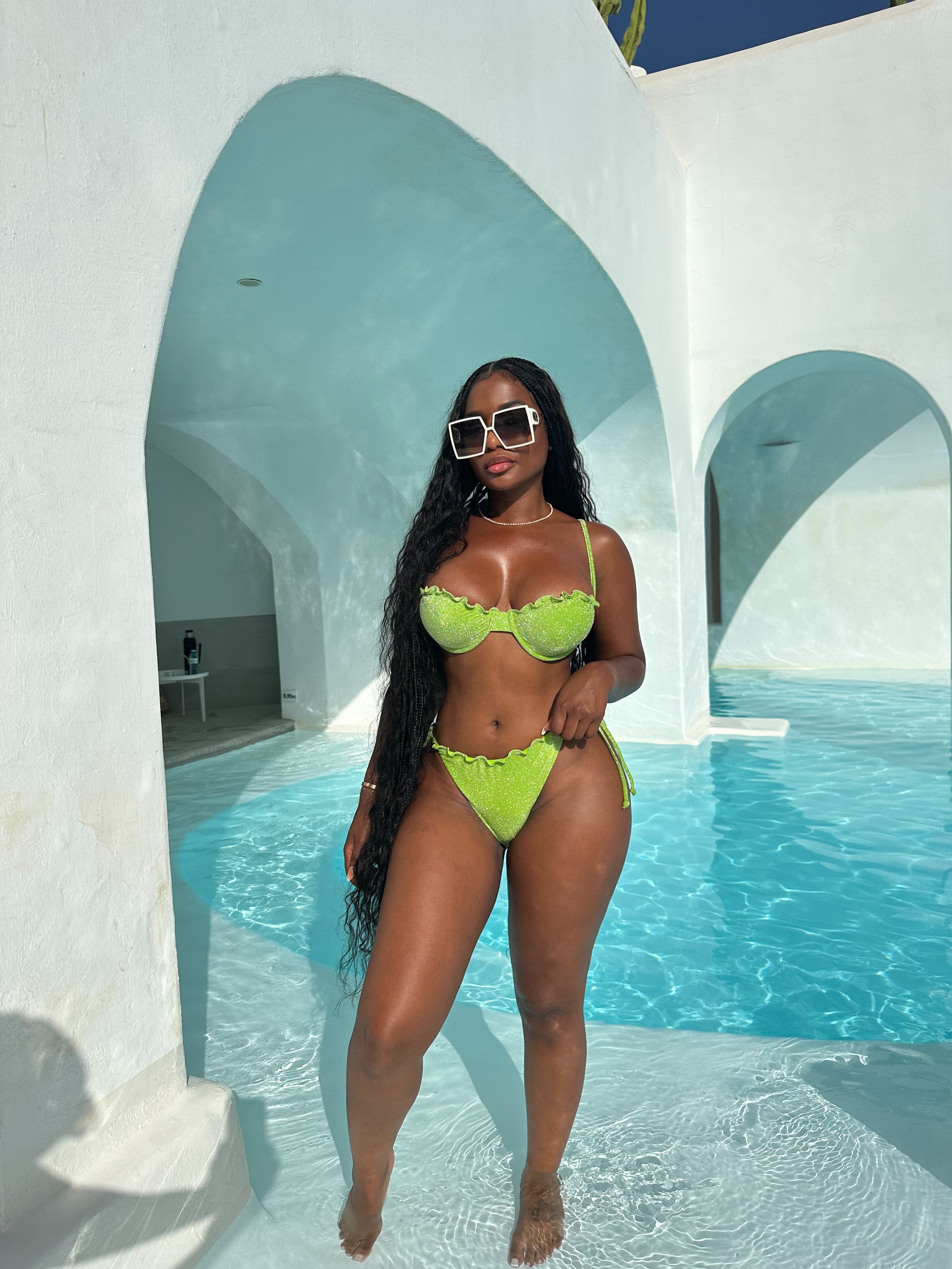 Green Greece shimmer Bikini