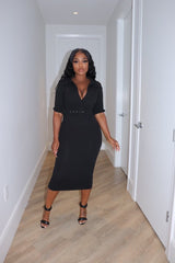 Big Business Dress in Black - Shop Luxe Life Boutique