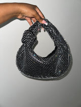 Black sparkle fishnet handbag - Shop Luxe Life Boutique